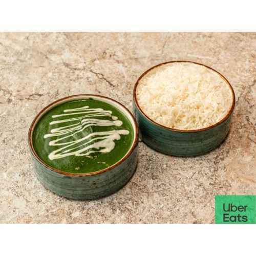 PALAK CHICKEN(Served with aromatic, long-grained Basmatic Rice)