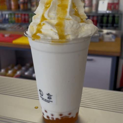 Special flavor milkshake mango boba