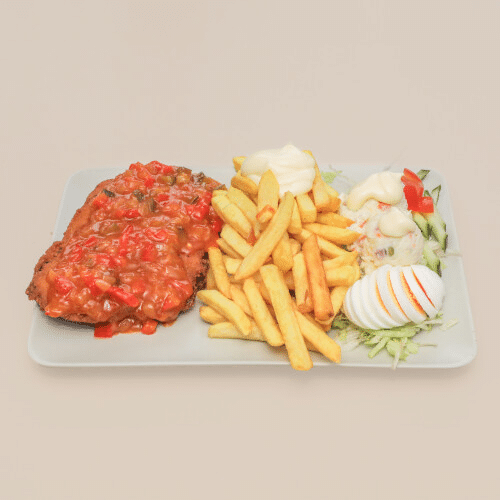 Kipschnitzel menu