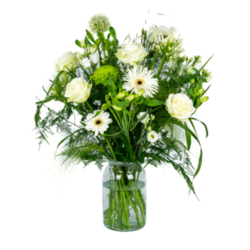 Groot boeket royaal wit