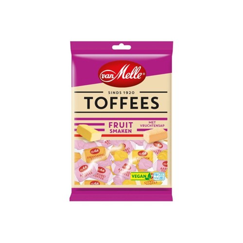 Van Melle toffees met fruit smaak 225 gram