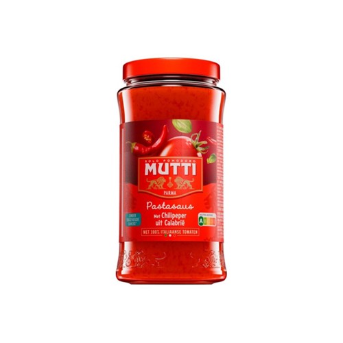 Mutti pastasaus peperoncino pot 400 gram