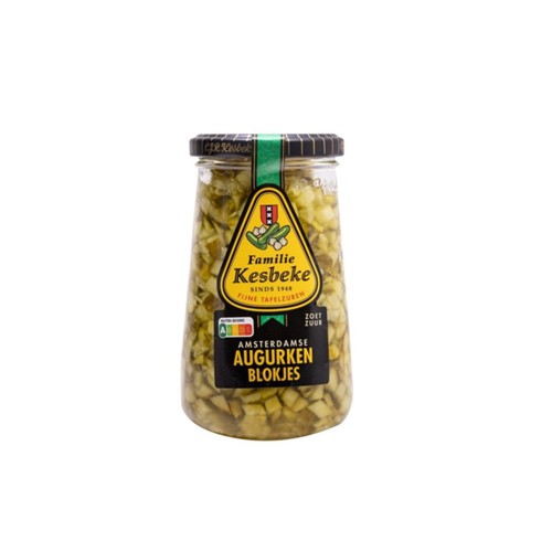 Kesbeke augurken blokjes pot 370 ml