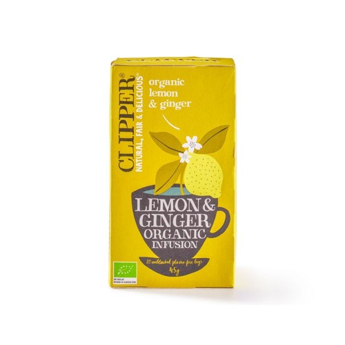 Clipper lemon ginger thee 20 stuks