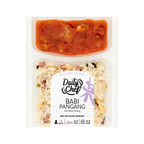 Daily Chef babi pangang met nasi goreng Tray 450 Gram
