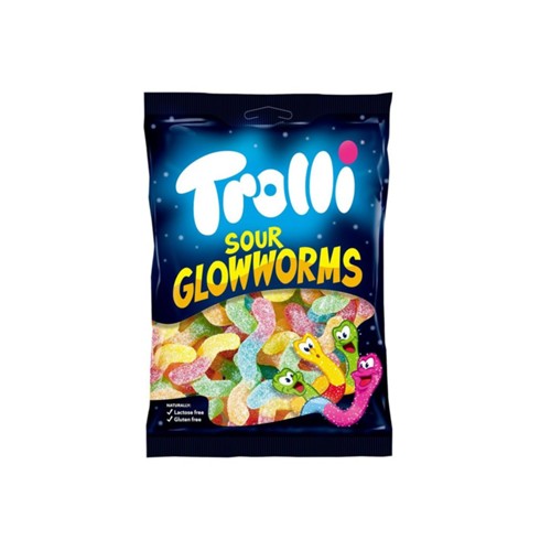 Trolli zure wormen zak 200 gram