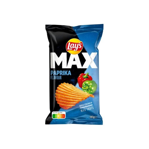 Lay's max ribbel paprika zak 185 gram