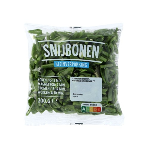 snijbonen zak 200 gram