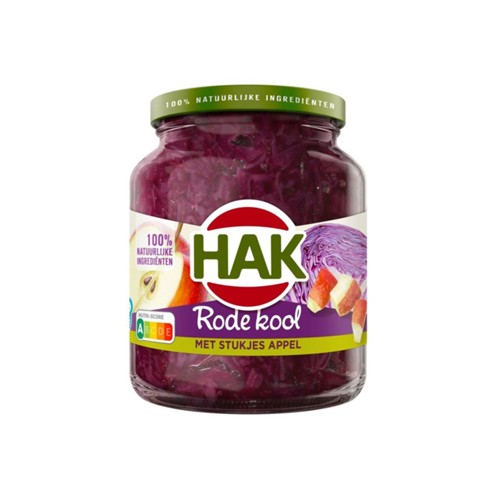 Hak Rode Kool Met Appel