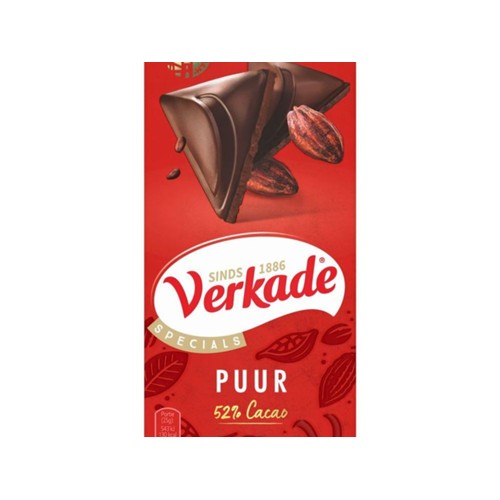 Verkade chocoladereep puur 90 gram