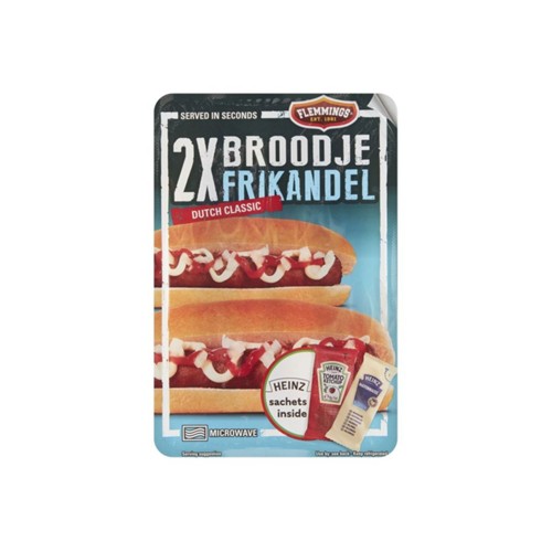 Flemmings broodje frikandel Heinz