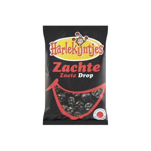 Harlekijntjes zachte zoete drop zak 300 gram
