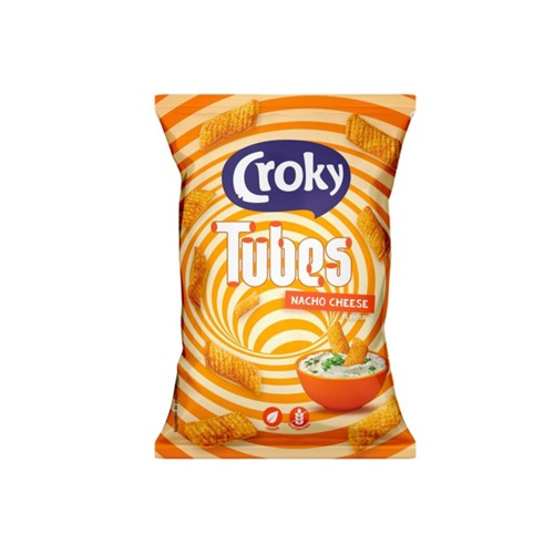 Croky Tubes Nacho Cheese zak 100 gram