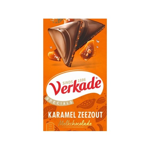Verkade chocoladereep melk karamel zeezout 90 gram