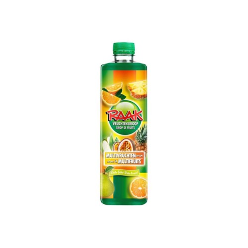 Raak vruchtensiroop multivruchten 750 ml