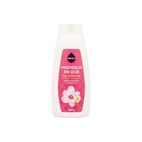 Derlon bad- en doucheschuim magnolia fles 1 liter