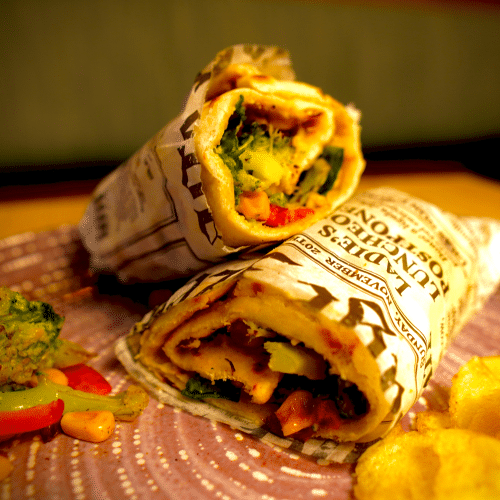 Veggie chicken wrap