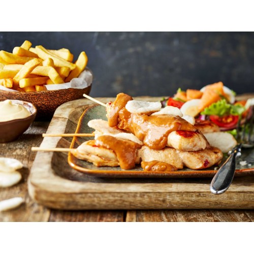 Kipsaté menu met kroepoek