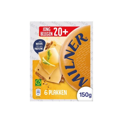Milner kaas 20+ jong belegen plakken 150 gram