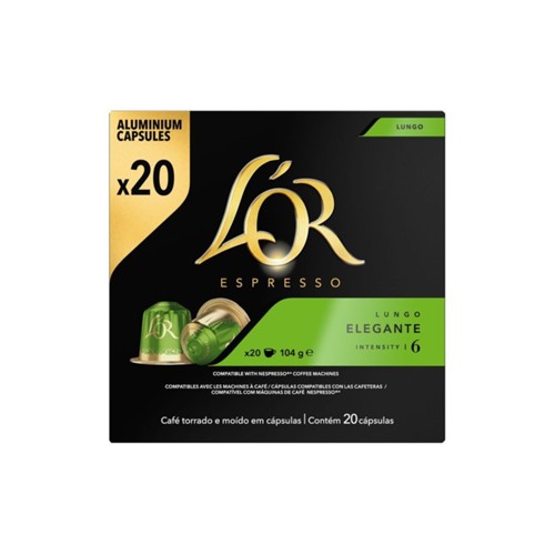 L'or koffiecapsules lungo elegante doos 20 stuks