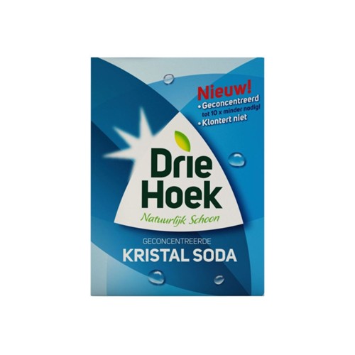 Driehoek kristal soda, een natuurlijk schoonmaakmiddel