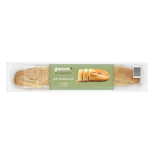 g'woon stokbrood wit 220 gram