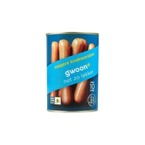 g'woon knakworst mager 10 stuks
