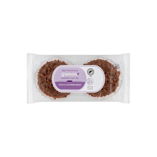 g'woon pindakoeken choco 200 gram