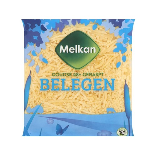 Melkan kaas geraspt gouda belegen zak 175 gram