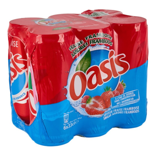 Oasis aardbei framboos 6x330ml