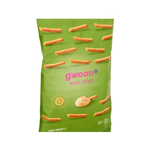 g'woon mini frites zak 1 kg