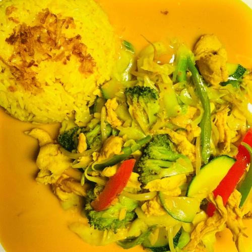 Kip curry met rijst