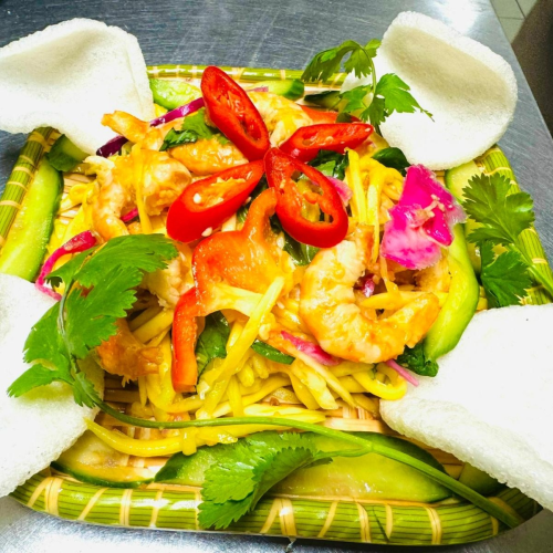Salade mango en garnalen