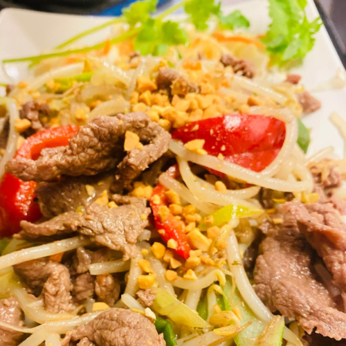Wok noodles rundvlees