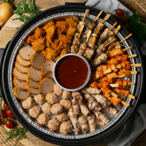 Partypan snacks hapjes divers