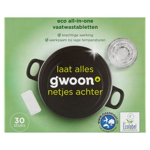 g'woon eco vaatwastabletten all in one