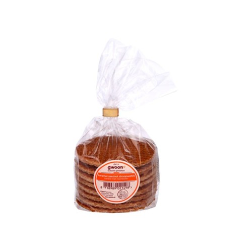 g'woon stroopwafels karamel zeezout zak 8 stuks