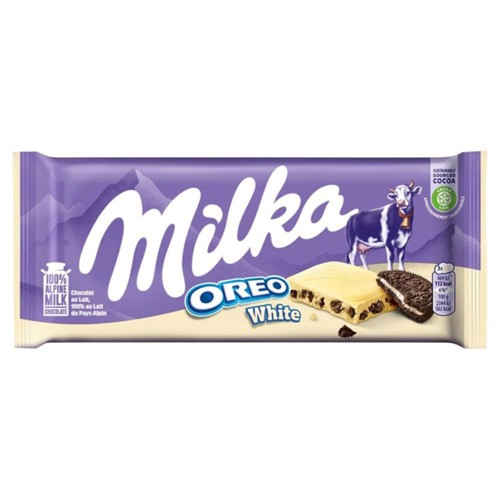 Milka chocoladereep oreo white 100 gram