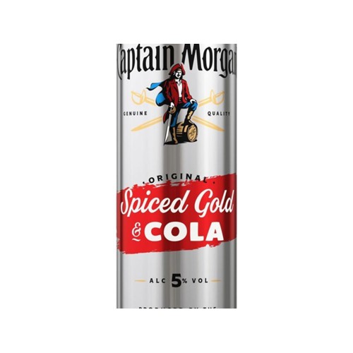 Captain Morgan spiced gold  & cola Blik 250 Milliliter