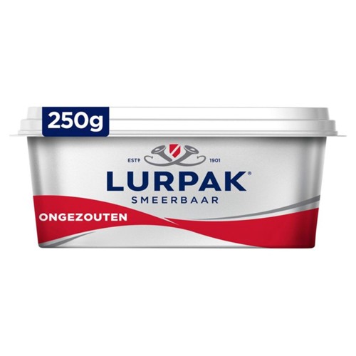 Lurpak roomboter ongezouten Kuipje 250 Gram