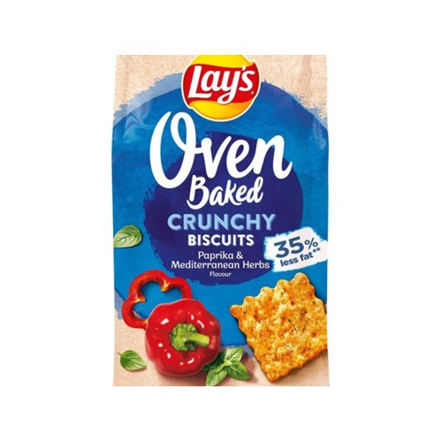Lay's Chips Crunchy biscuits paprika & mediterranen herbs Stazak 90 Gram