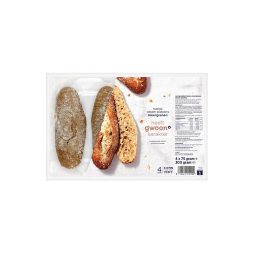 g'woon desem rustiek pistolets meergranen 4 stuks