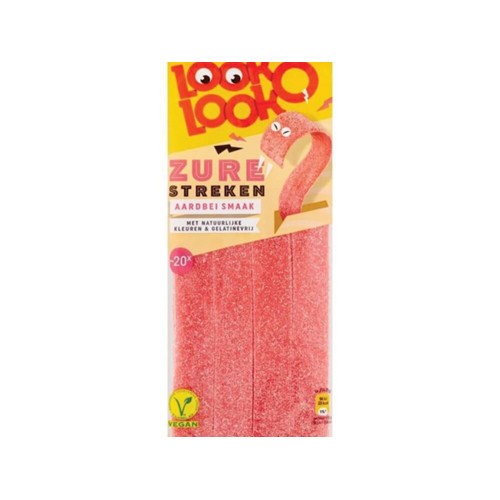 Look-O-Look zure mat aardbei Zak 125 Gram