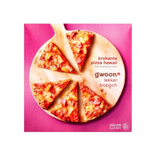 g'woon pizza hawaii doos 355 gr
