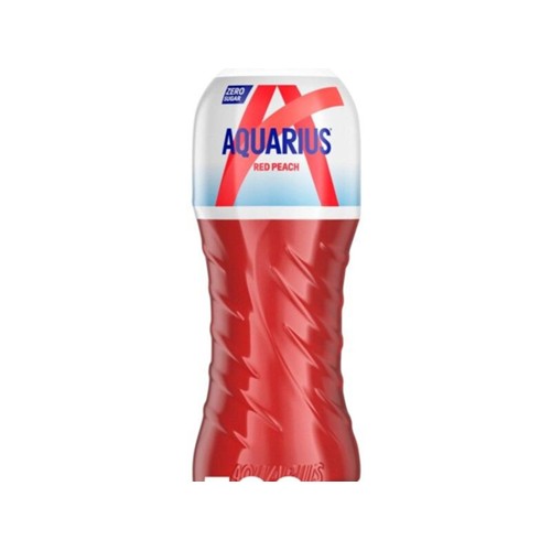 Aquarius Red Peach zero sugar Fles 500 milliliter