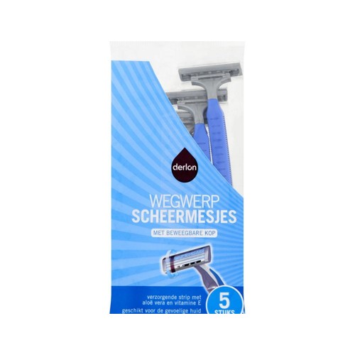 Derlon heren wegwerpscheermesjes 5 stuks