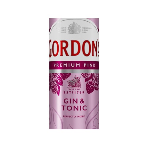 Gordon's gin tonic premium pink Blik 250 Milliliter