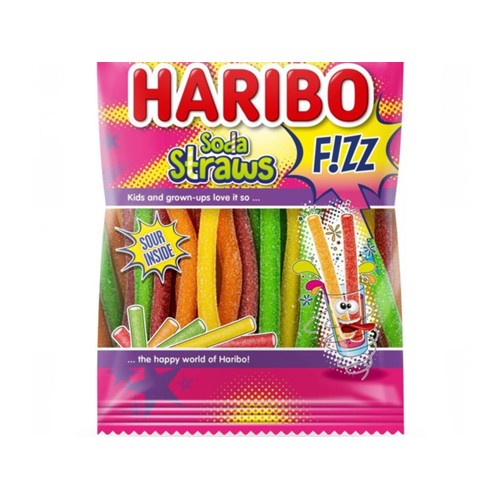 Haribo snoep staafjes met frisdranksmaken. Zak 180 Gram