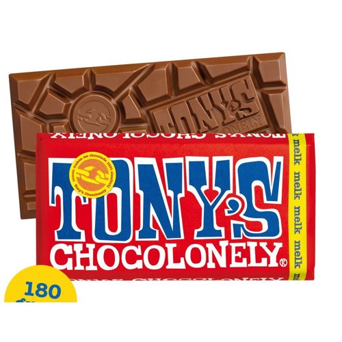 Tony's Chocolonely chocolade classic melk 180 gram