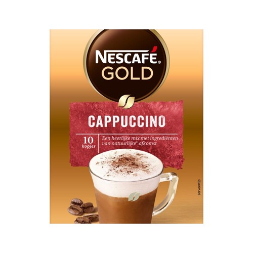 Nescafé Instant koffie cappuccino unsweetend 10 stuks